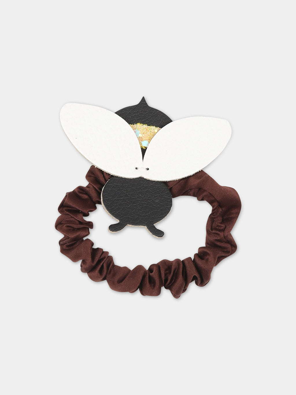 Brown scrunchy for girl with bee